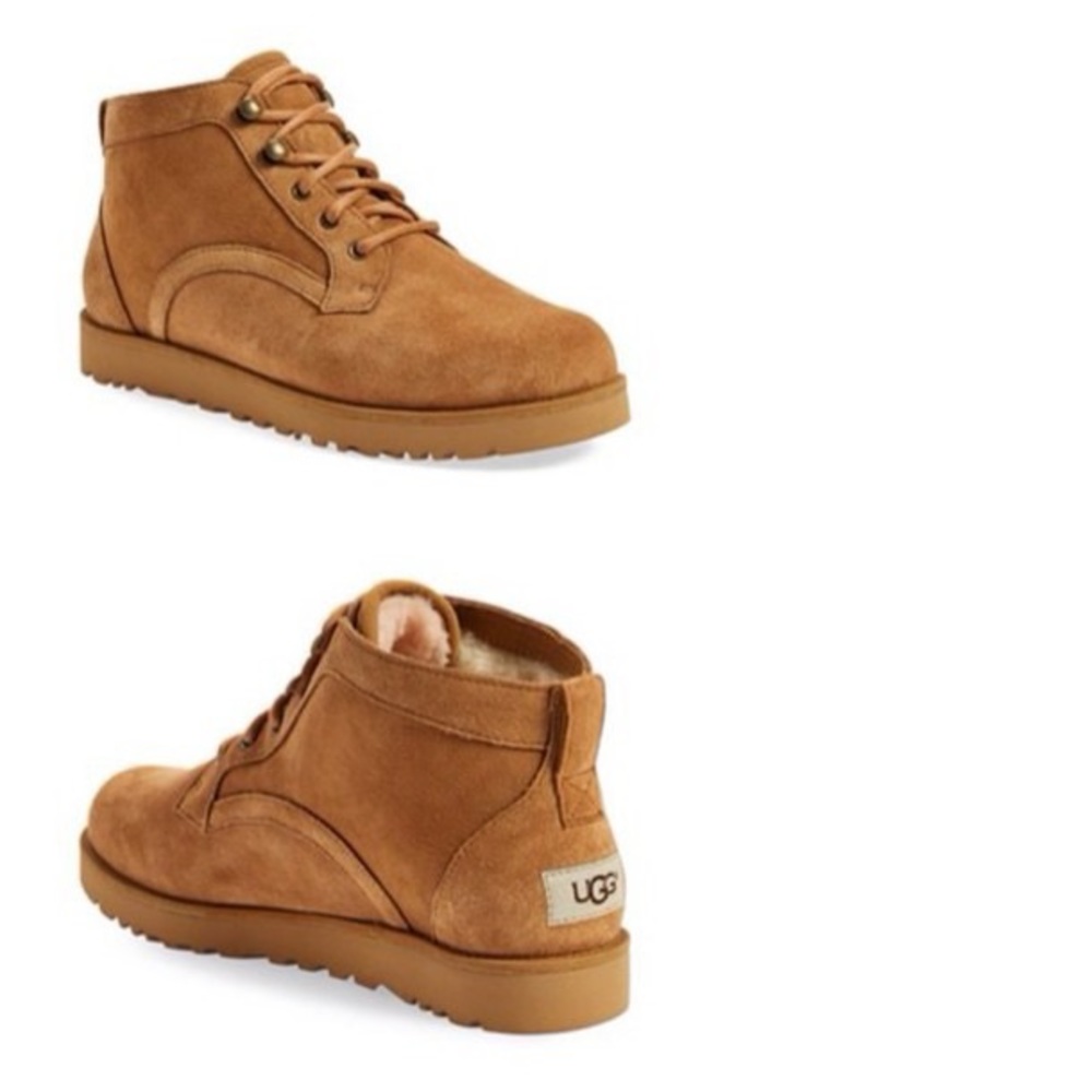 Chestnut womens ugg Bethany lace up suede boots